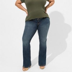 Torrid Luxe Slim Boot Jean Size 16R Rainstorm